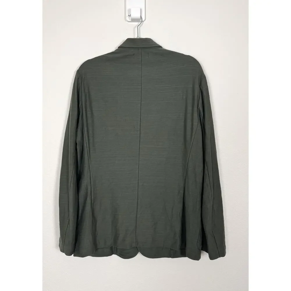 Falconeri Shirt Jacket Mens XXL Green Cotton Jersey Lightweight Made Italy